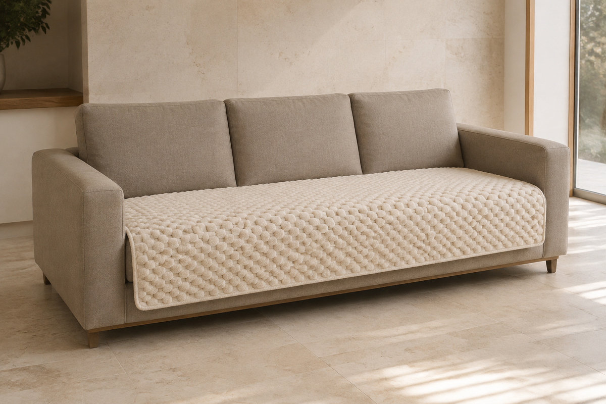 KINDSPUN Beige long-panel styling illustration — sofa not included